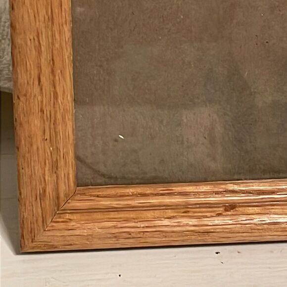 5” x 7”  single wide moulding rustic wood wall and desk mount picture frame - Picture 4 of 15